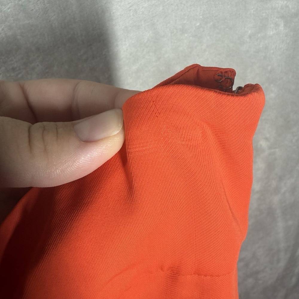 Boden Bright Orange Wide Leg Trousers Size 8 Flowy Dopamine Career Modern - Picture 8 of 10